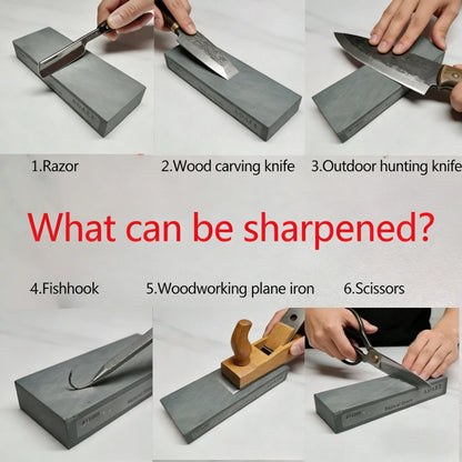 Professional Natural Whetstone Sharpening Stone - Ultra Fine Finishing Stone for Kitchen Knife