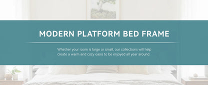 Bed Frame with Adjustable Headboard, Soft Linen Fabric, Strong Supporting Structure
