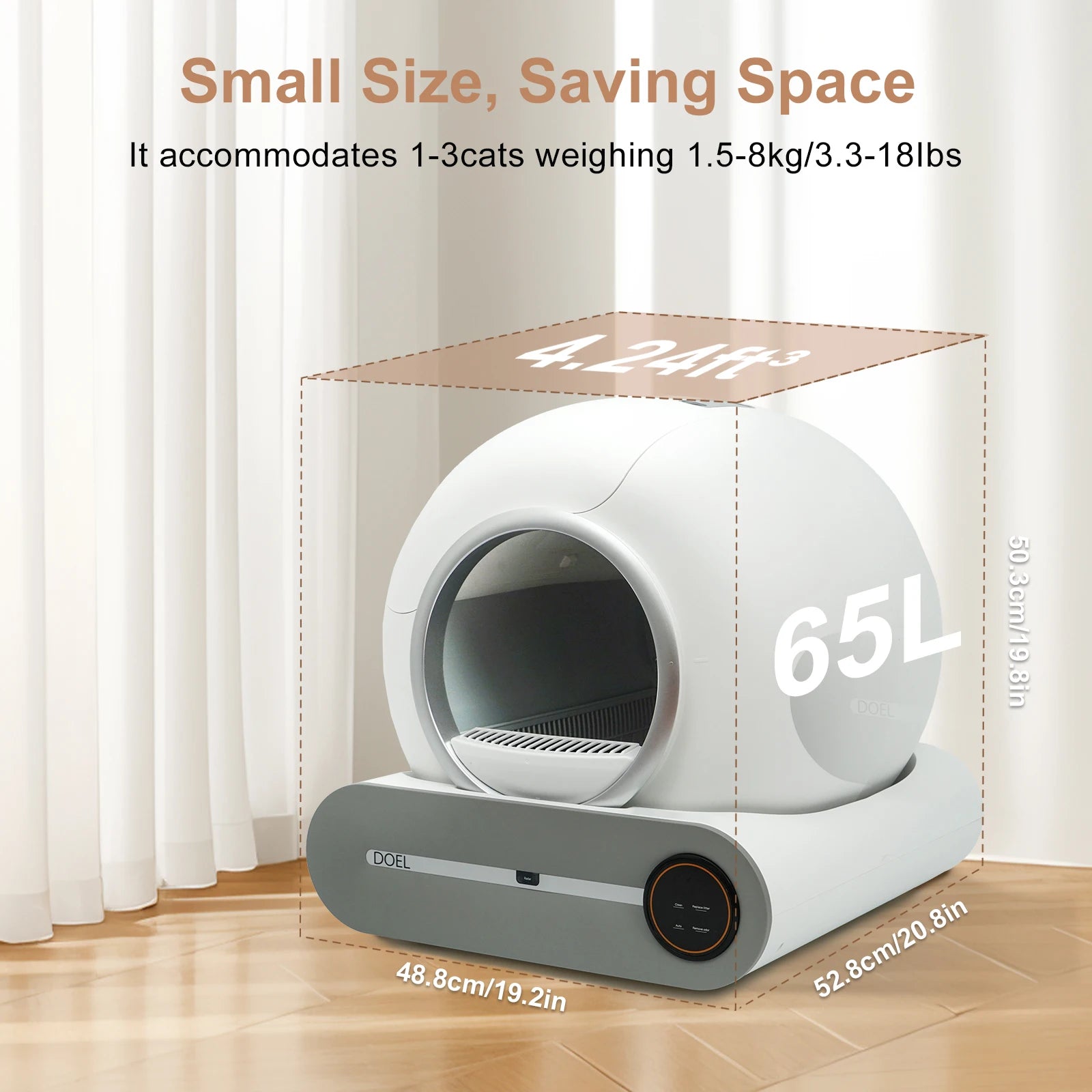 Self Cleaning Automatic Cat Litter Box with Trash Bag