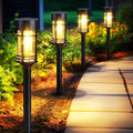 4 Warm-White Waterproof Outdoor Solar Street Lights