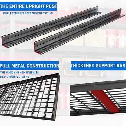 67" 4 Tier Heavy Duty Adjustable Metal Storage Shelving Unit for Warehouse, Basement, Garage  &amp; Shop