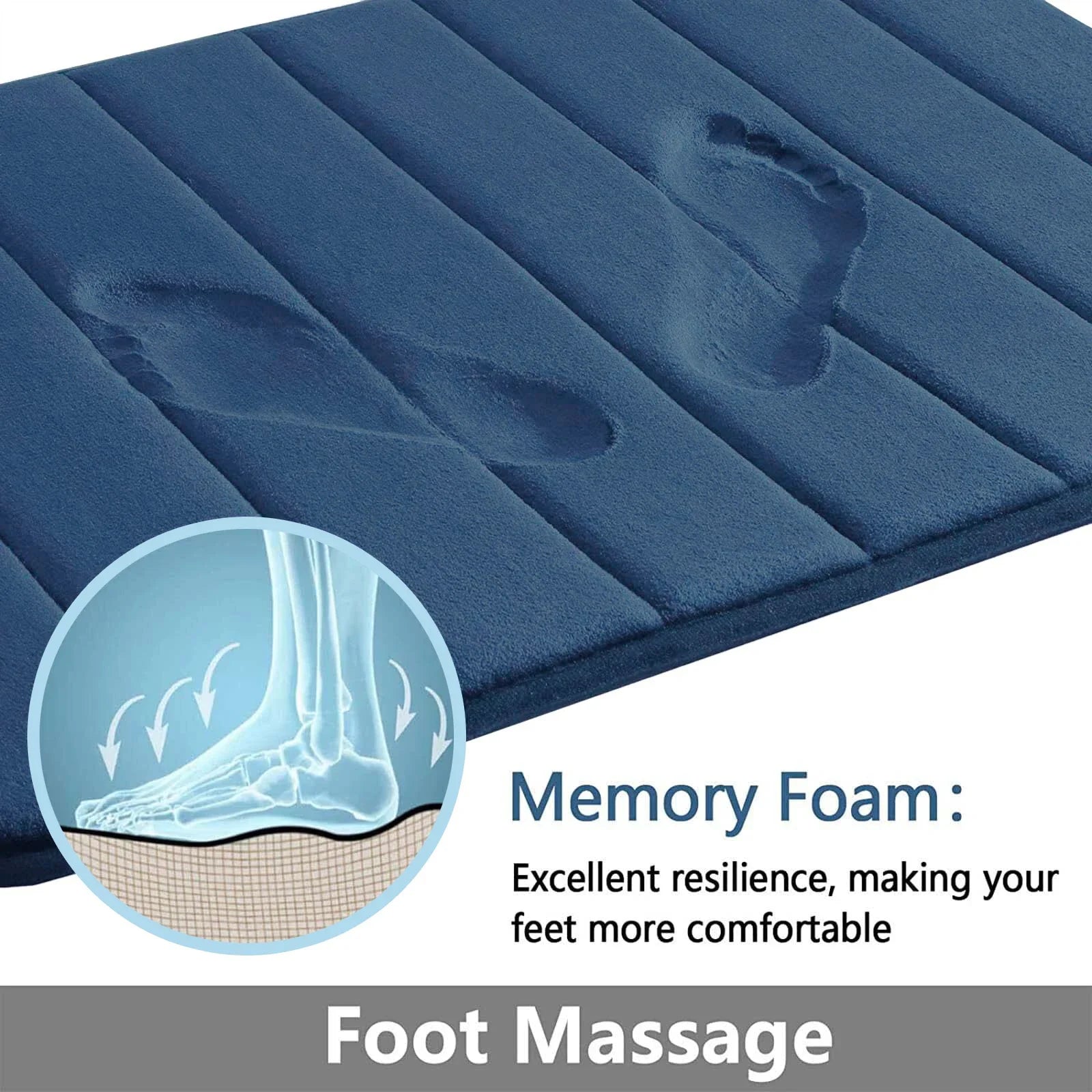 Super Absorbent Non-Slip Bath Mat with Memory Foam