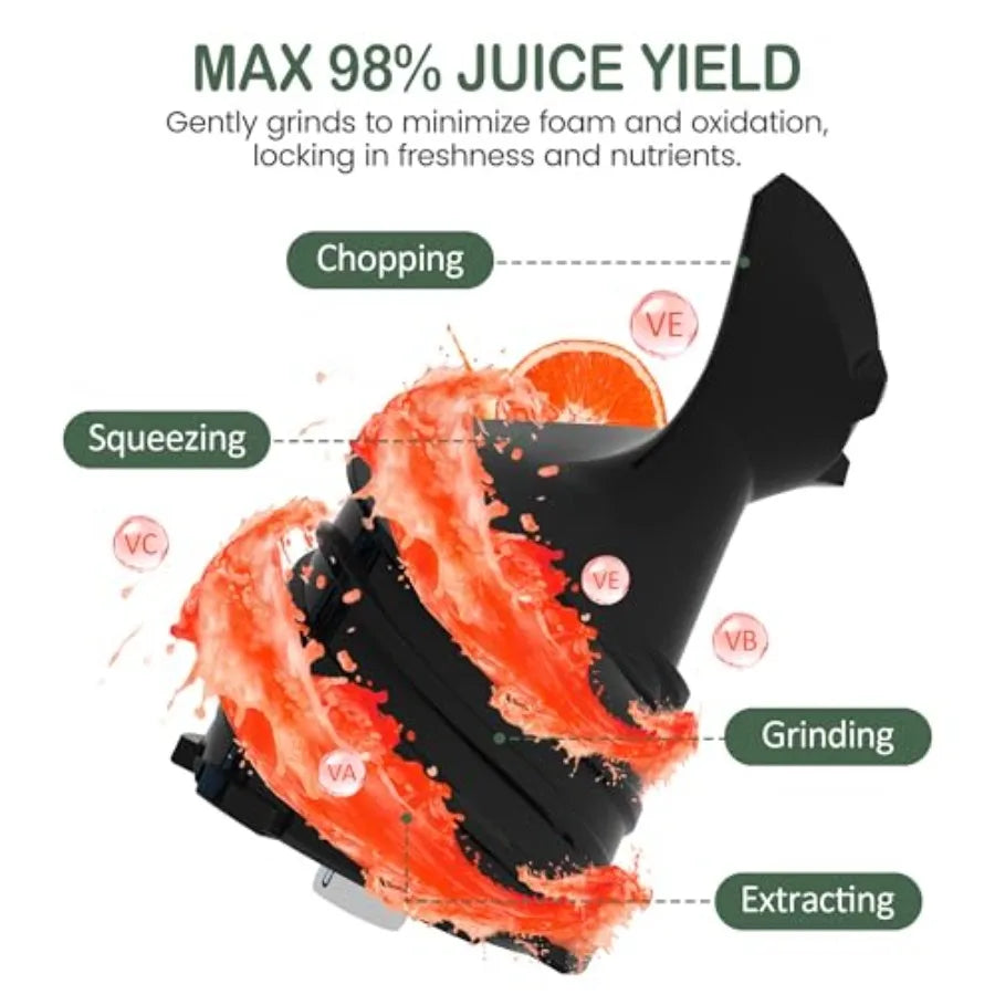 Cold Press Juicer for Whole Vegetables &amp; Fruits