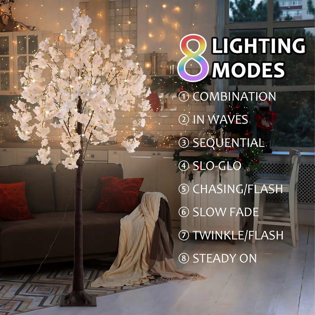 6ft Cherry Blossom Tree with 450 LED Lights
