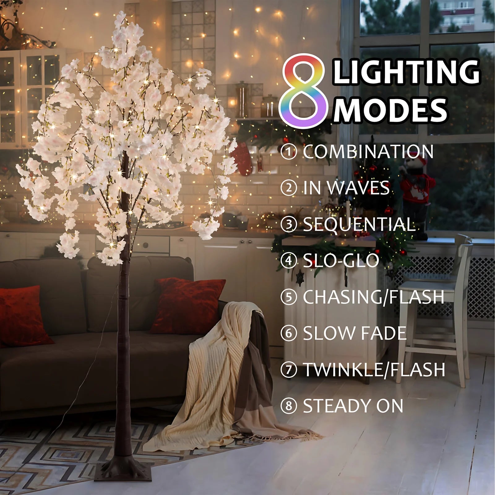 6ft Cherry Blossom Tree with 450 LED Lights