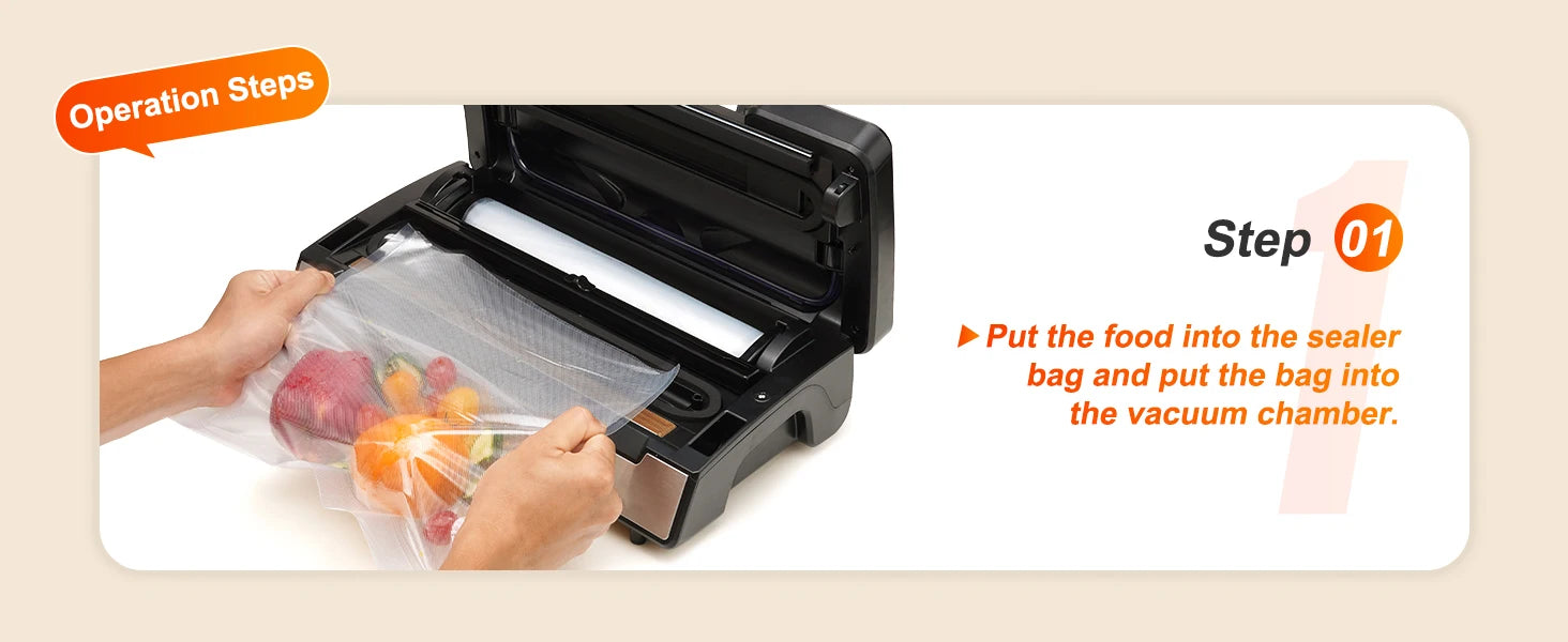 Vacuum Food Sealer Machine with 10 Vacuum Bags