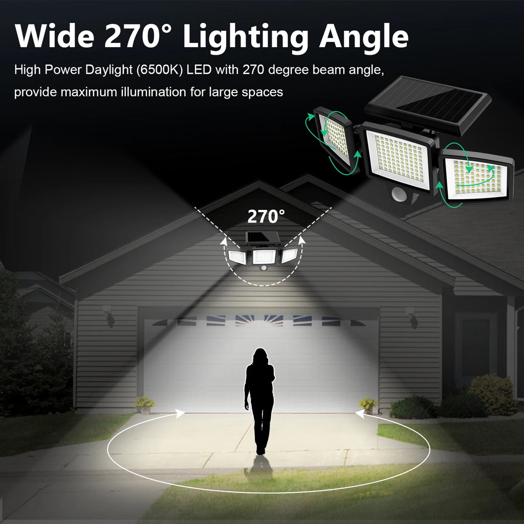 3-Pack Outdoor Motion Sensor Solar Lights