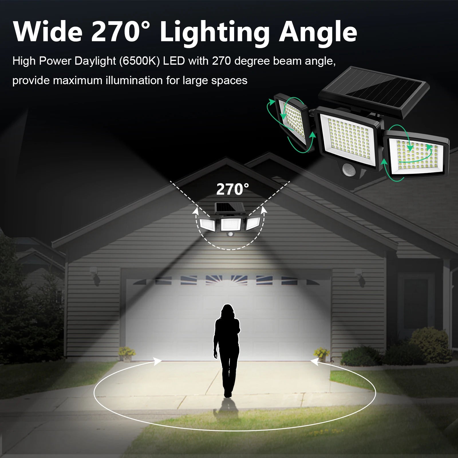3-Pack Outdoor Motion Sensor Solar Lights