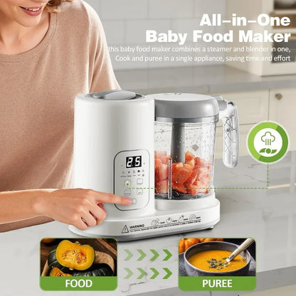 4 in 1 Baby Food Maker - Auto Steam, Blend, Puree &amp; Self-Clean - BPA-Free