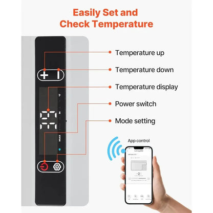 Portable 50L Car Refrigerator, 12/24V DC &amp; 100-240V AC, Adjustable Temp -4℉ to 68℉, Ideal for Outdoors, Camping, Travel, RV