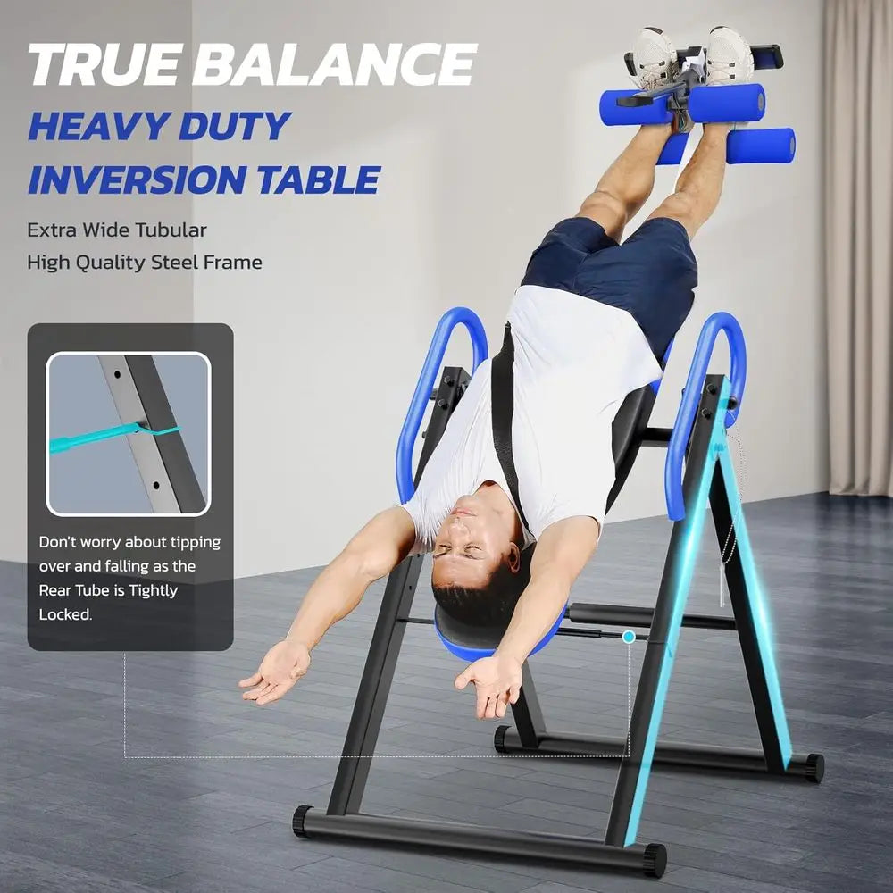 Inversion Therapy Table with Lumbar Support for Back Pain Relief