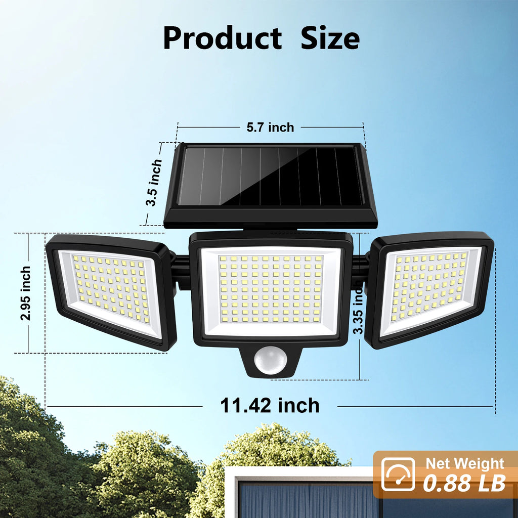 3-Pack Outdoor Motion Sensor Solar Lights