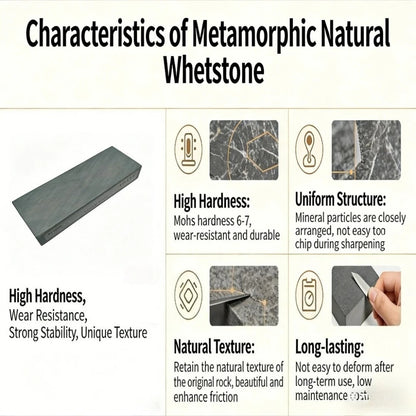 Professional Natural Whetstone Sharpening Stone - Ultra Fine Finishing Stone for Kitchen Knife