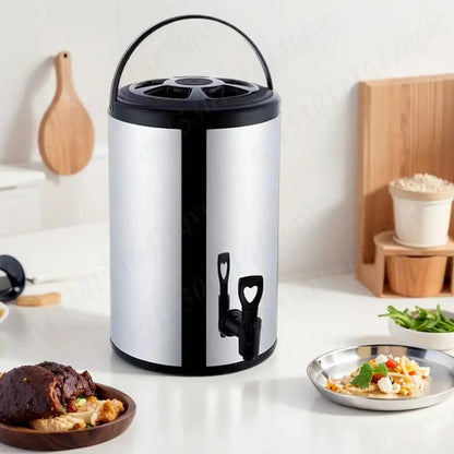 6 or 8 quart Stainless Steel Insulated Beverage Dispenser with Faucet