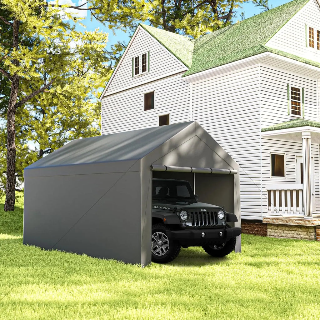 10' x 20' Heavy Duty Waterproof Carport with Removable Sidewalls