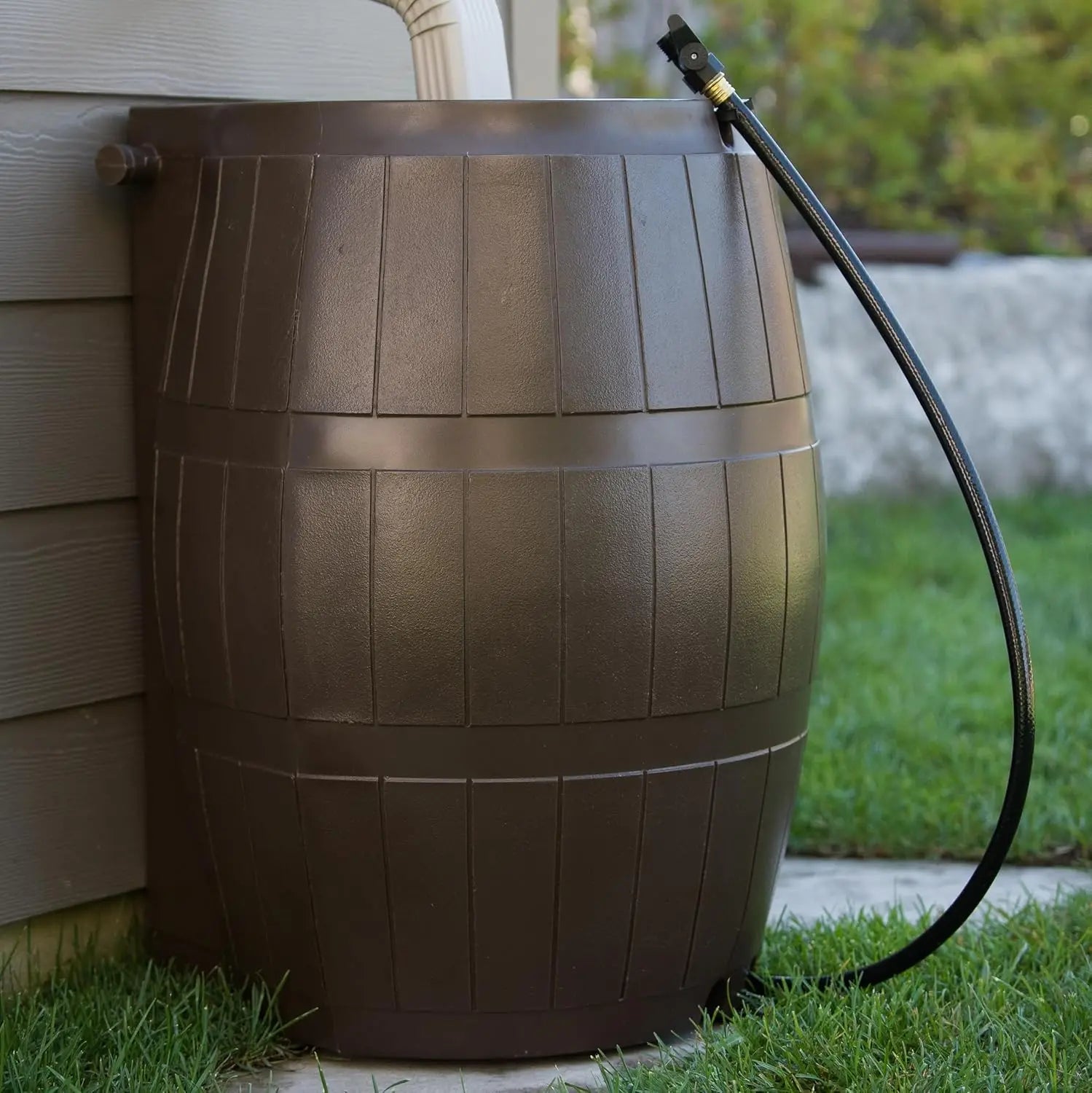 50 Gallon Rain Barrel Water Storage Tank With Spigots