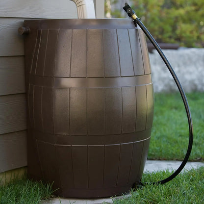 50 Gallon Rain Barrel Water Storage Tank With Spigots