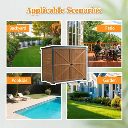 Premium Outdoor Storage Cabinet with Metal Frame