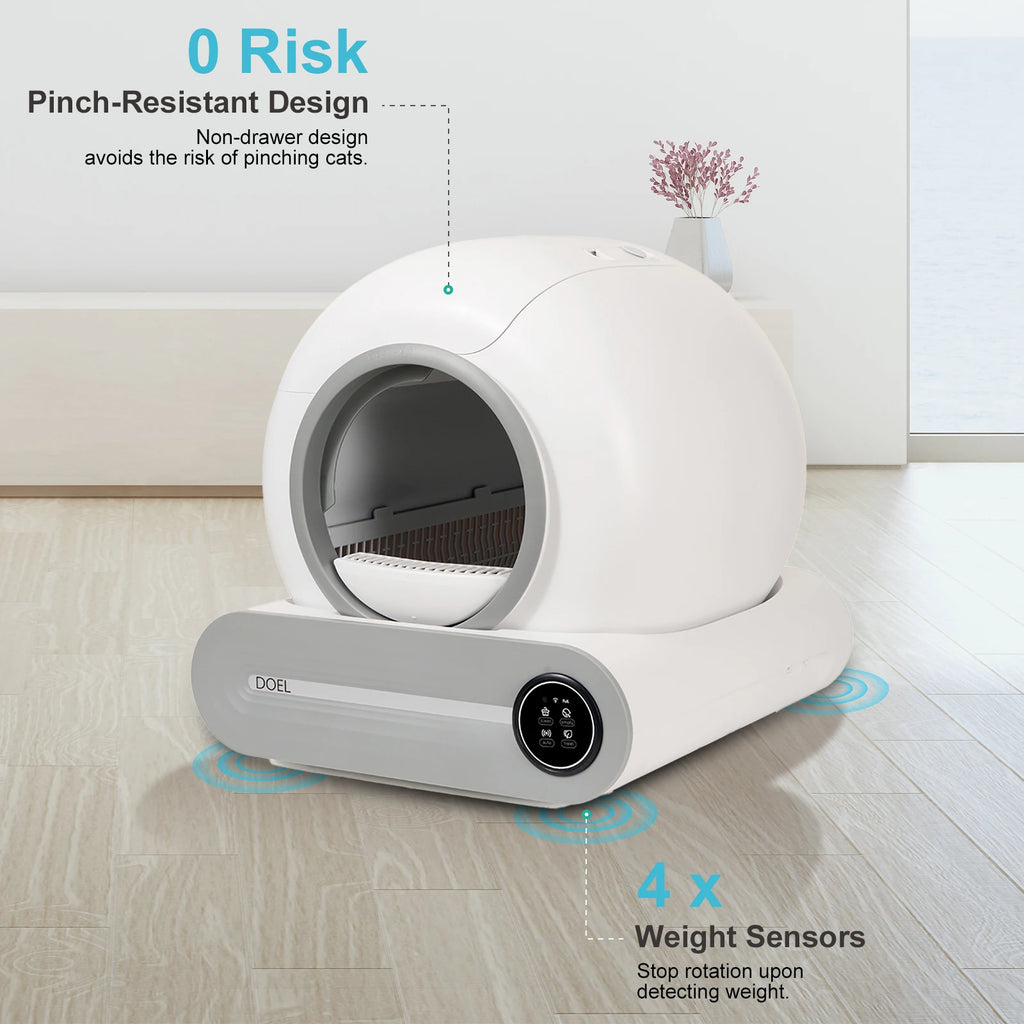 Self Cleaning Automatic Cat Litter Box with Trash Bag