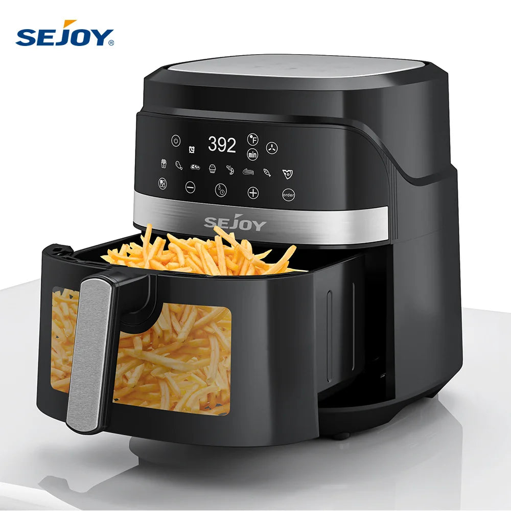 8-in-1 6 Qt, Premium Ceramic Air Fryer with Precise Heating - Roast, Bake, Broil