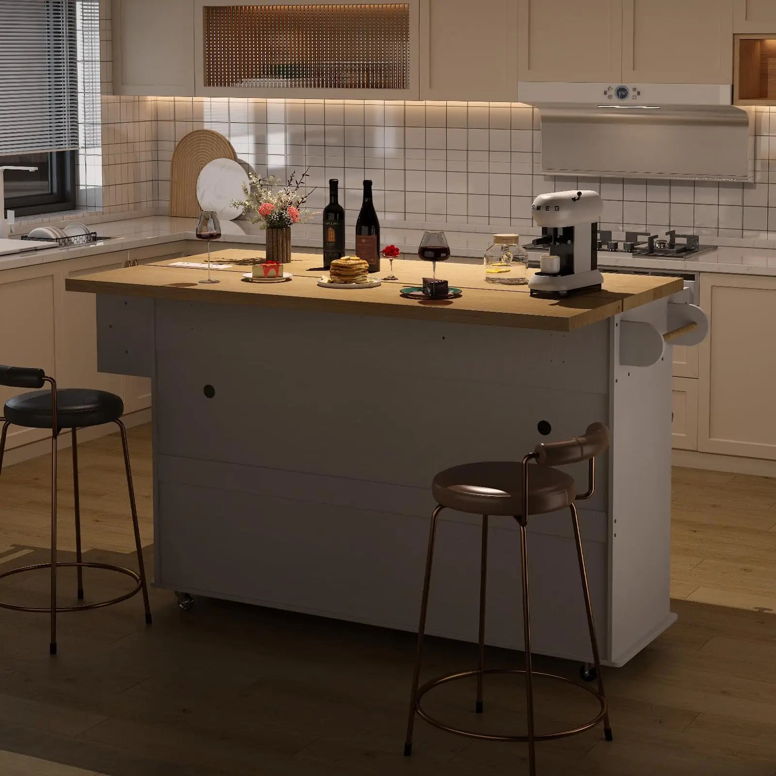 60" Rolling Mobile Kitchen Islands