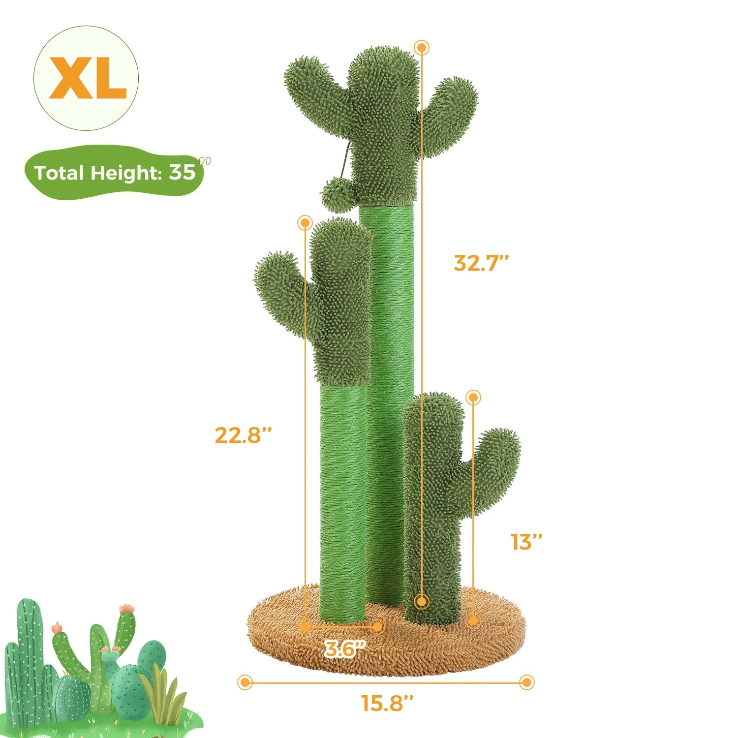 Cactus Cat Tree with Large Condo