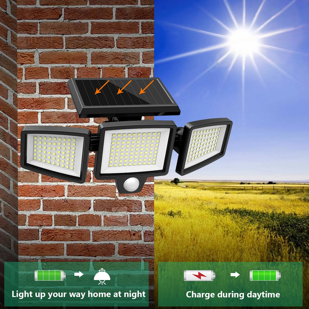 3-Pack Outdoor Motion Sensor Solar Lights