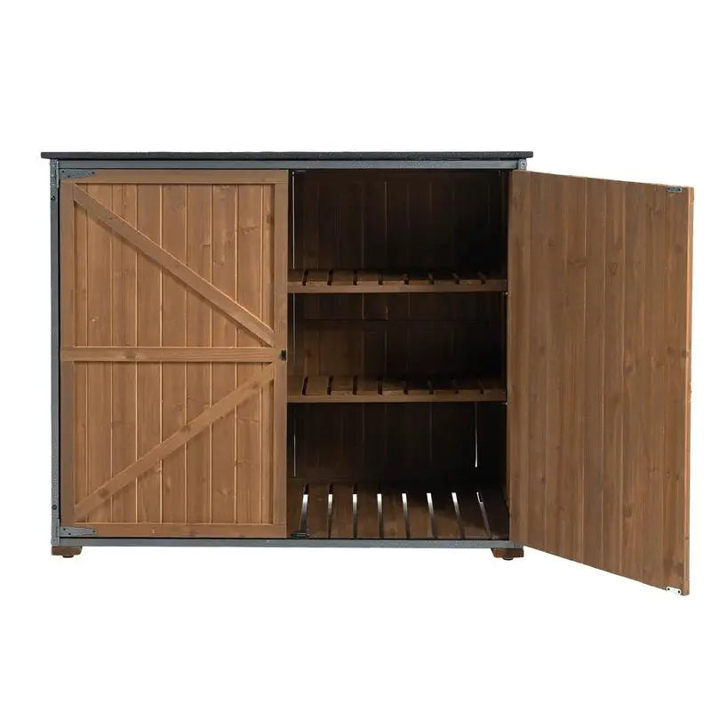 Premium Outdoor Storage Cabinet with Metal Frame