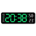 9" Digital LED Smart Wall Clock with Temperature & Humidity