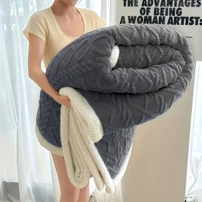 10lb Soft &amp; Warm Sherpa Weighted Calming Blanket