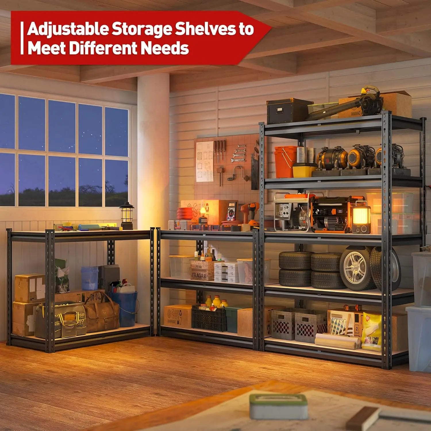 2500 lbs. Adjustable Heavy Duty Garage Shelving