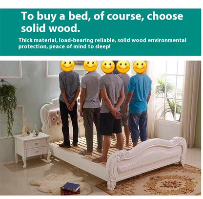 Unique Luxury Genuine Leather  Wood Bed