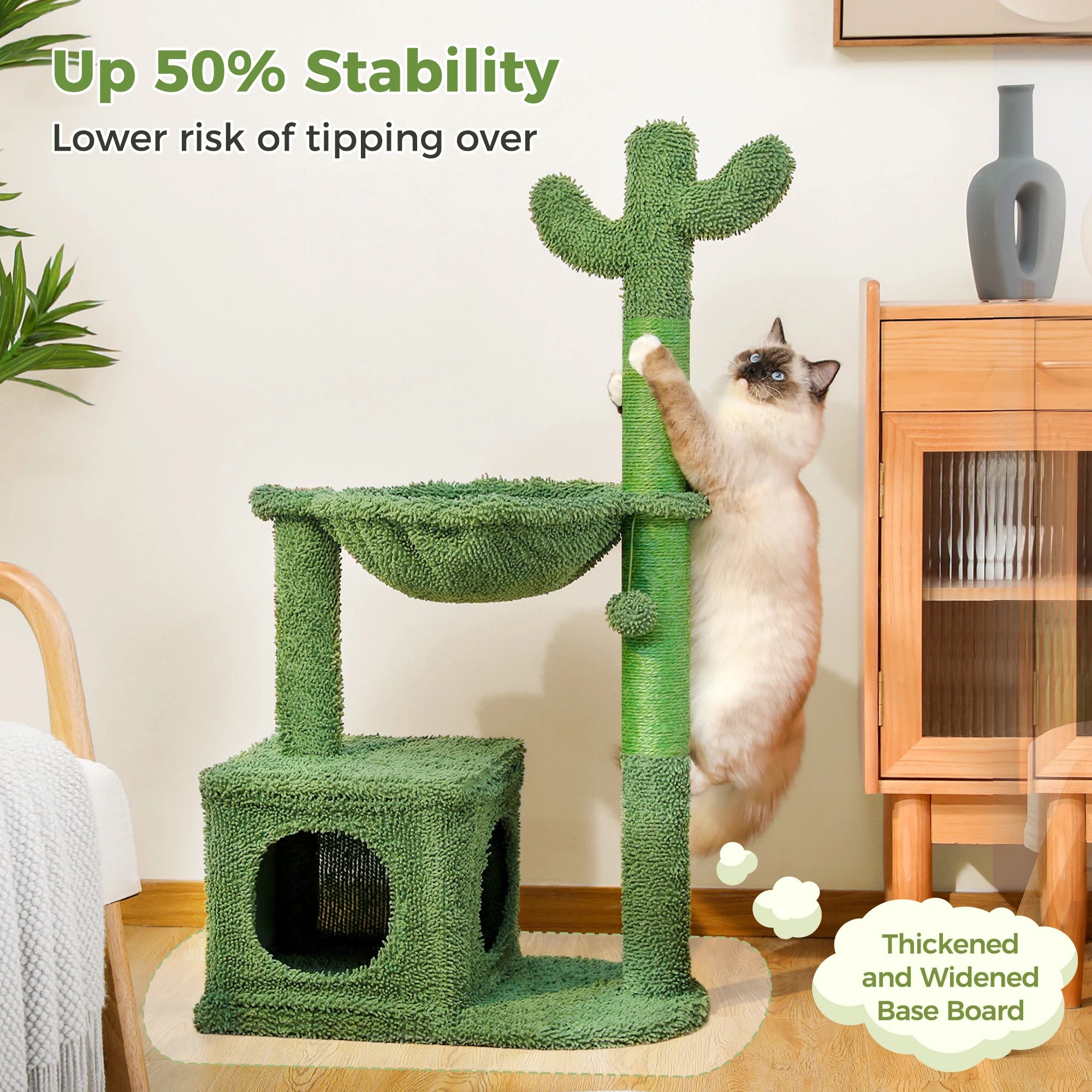 Cactus Cat Tree with Large Condo