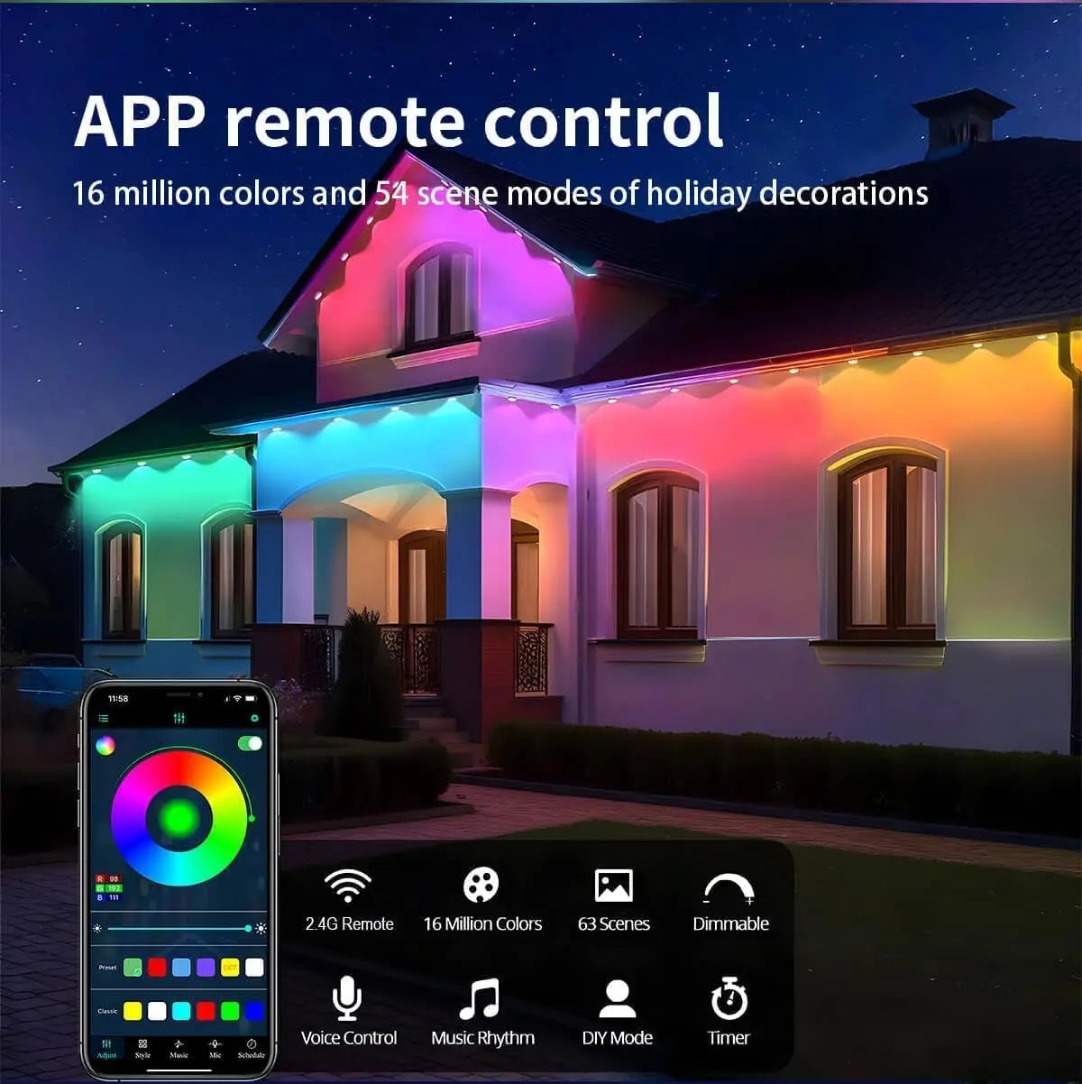 300' Waterproof Outdoor LED String Lights