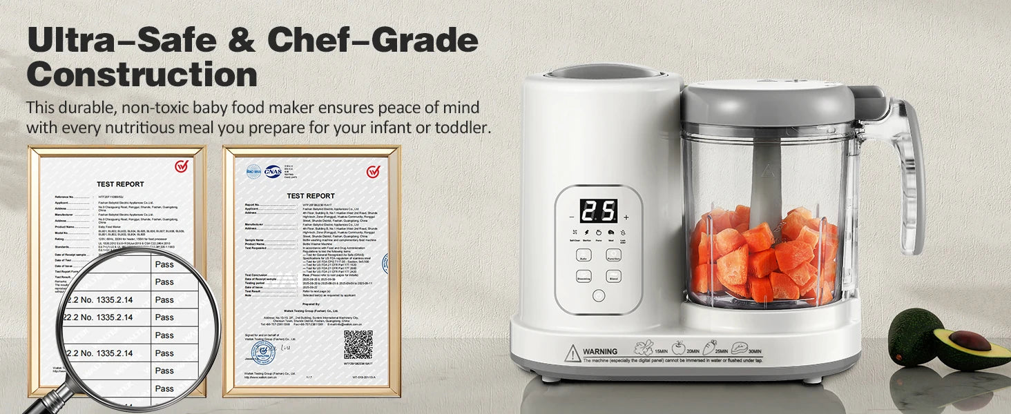 4 in 1 Baby Food Maker - Auto Steam, Blend, Puree &amp; Self-Clean - BPA-Free