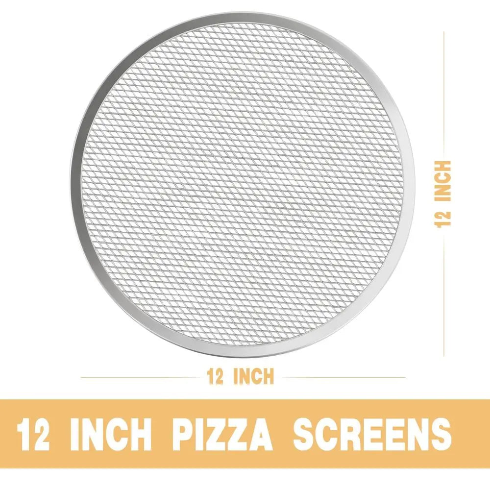 12 Inch Seamless Aluminum Pizza Pan With Holes - Pizza Screen