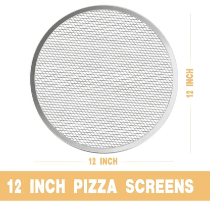 12 Inch Seamless Aluminum Pizza Pan With Holes - Pizza Screen