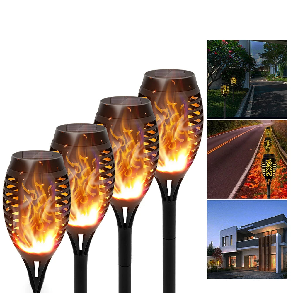4, 6, 8 or12 Pack Solar LED Flame Torch Light