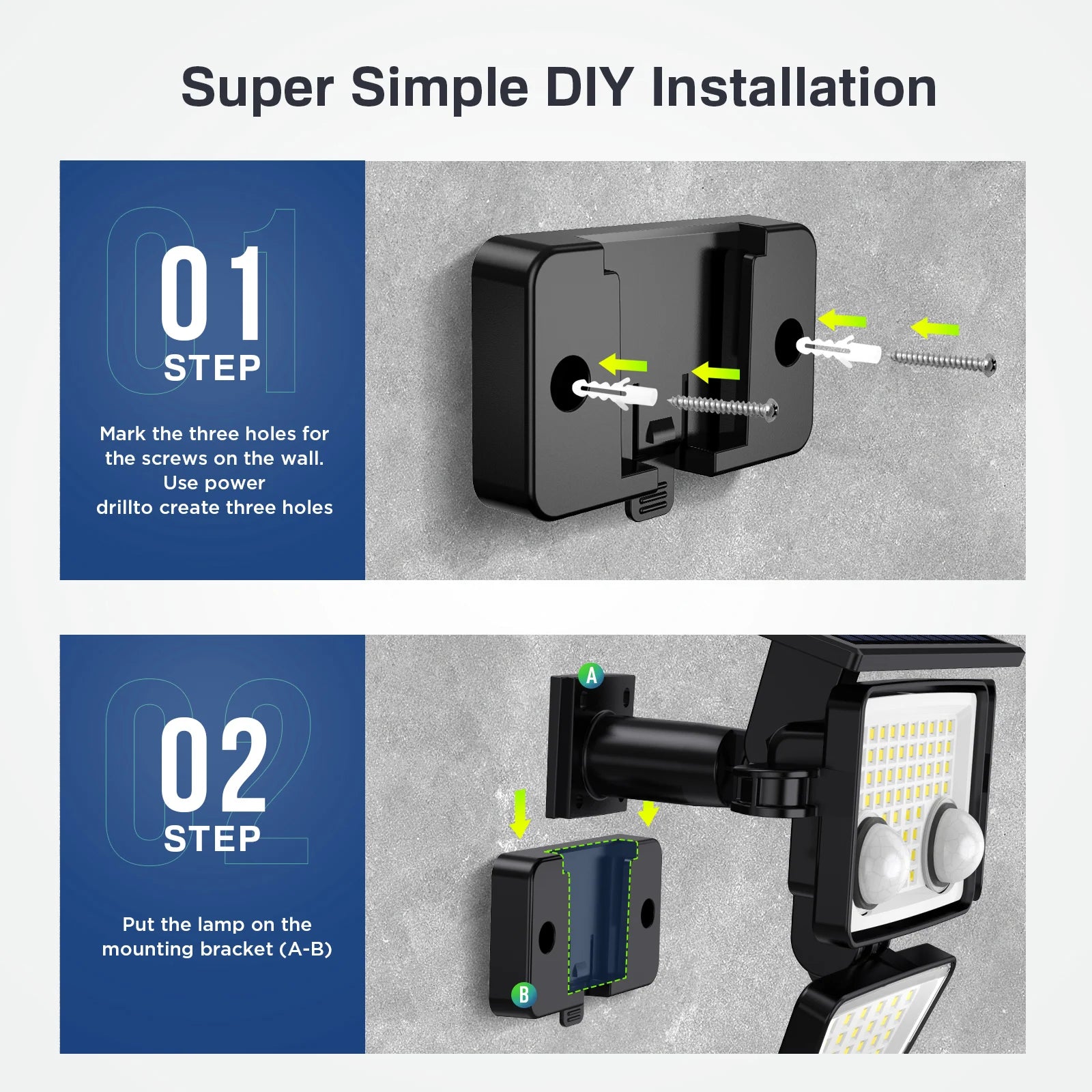 Solar Outdoor Motion Sensor LED Lights