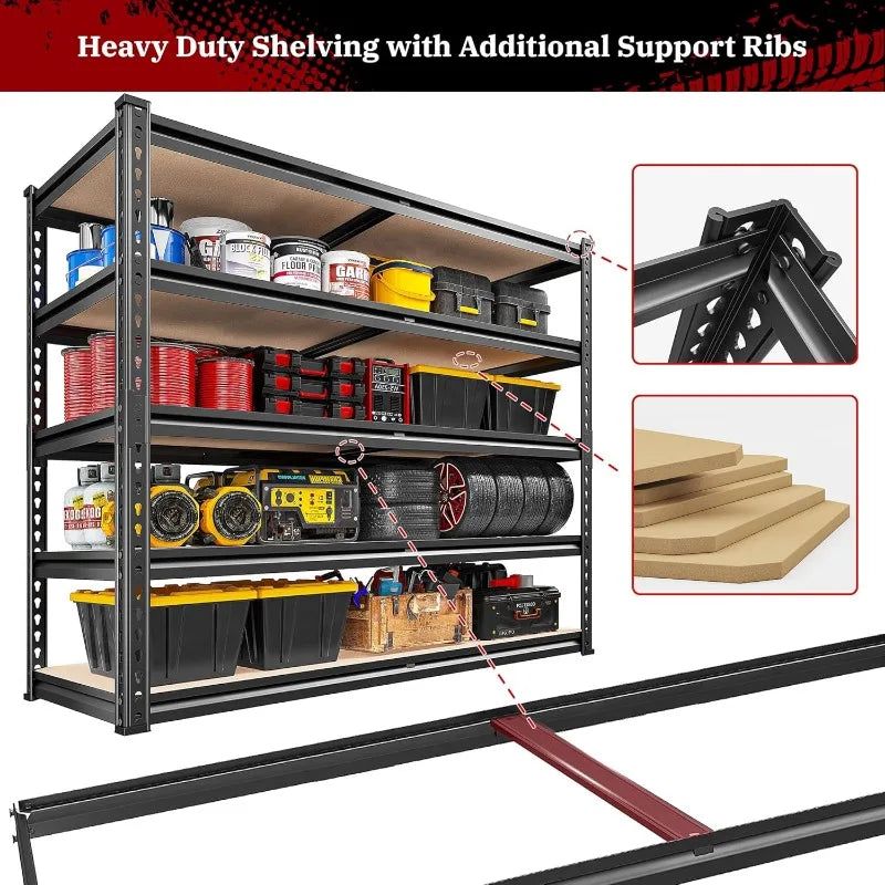 2500 lbs. Adjustable Heavy Duty Garage Shelving