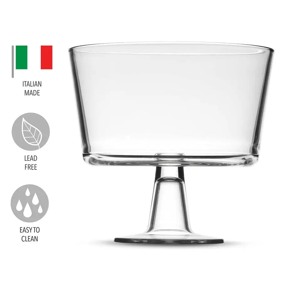 Truffle Fruit Dessert Italian Crystal Glass Bowl