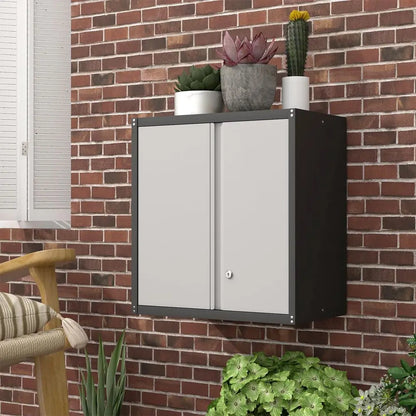 Locking Wall Cabinet with Shelves for Garage &amp; Basement