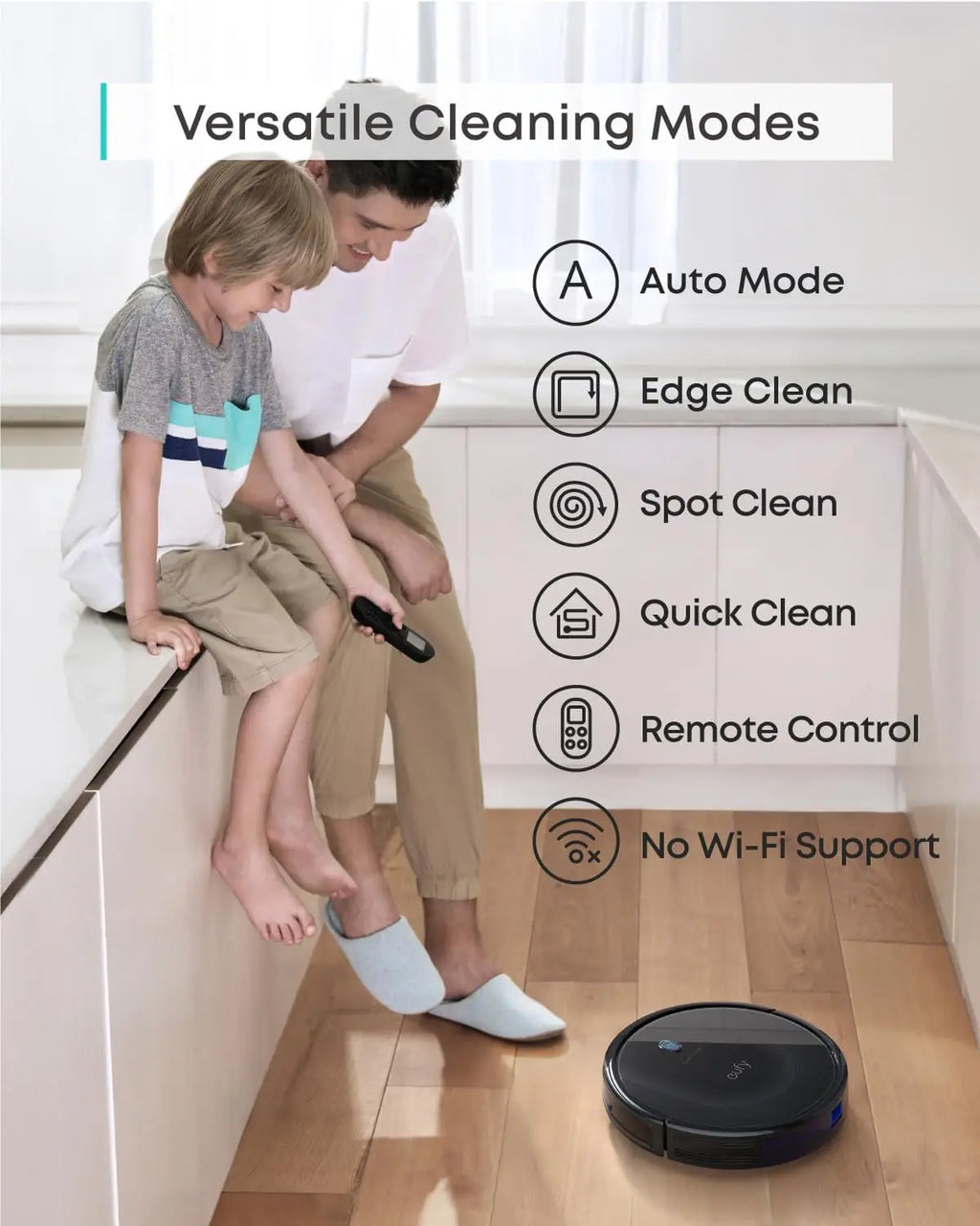 Refurbished Robotic Vacuum - Powerful Suction, Thin, Quiet & Self-Charging