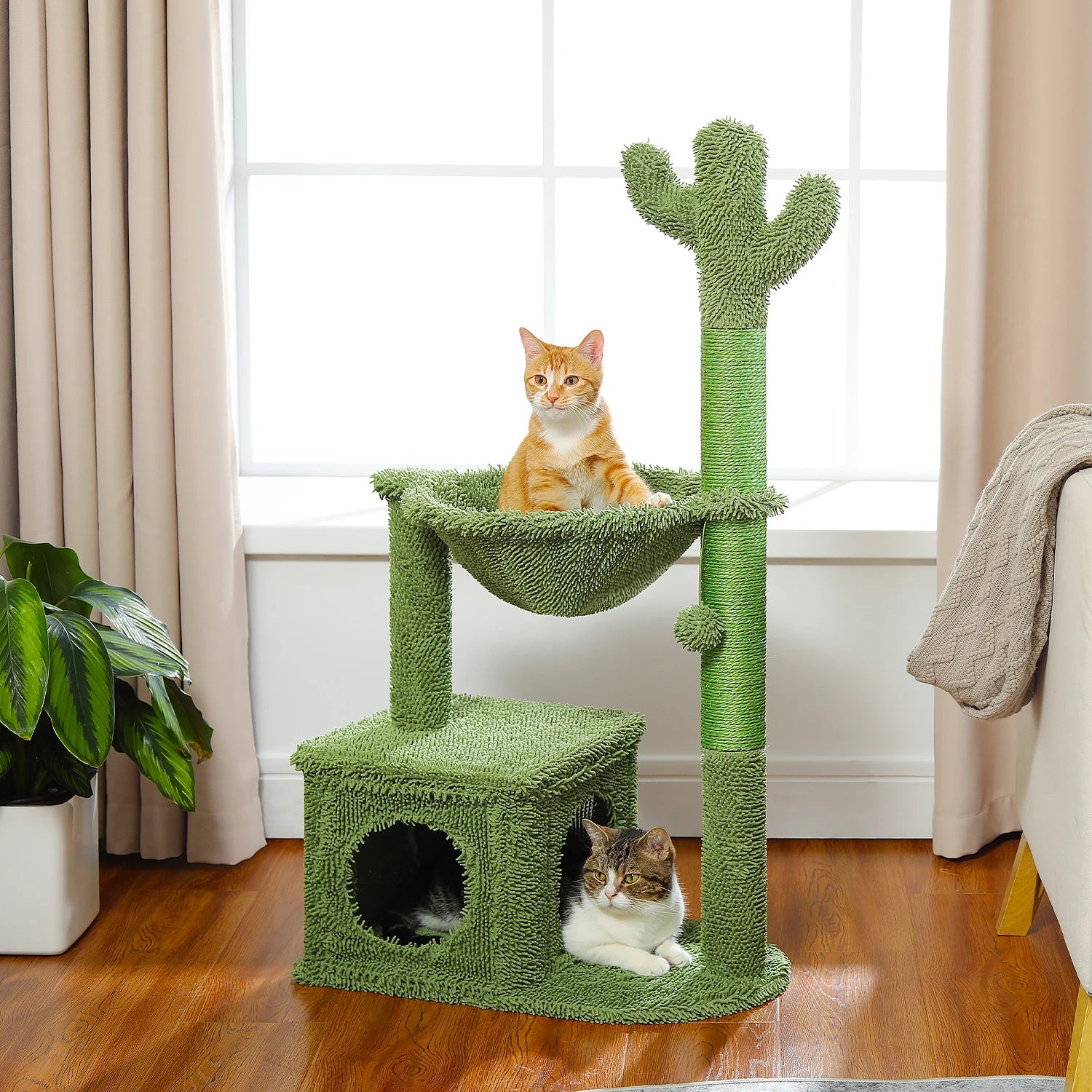 Cactus Cat Tree with Large Condo