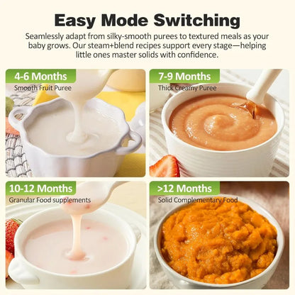 4 in 1 Baby Food Maker - Auto Steam, Blend, Puree &amp; Self-Clean - BPA-Free