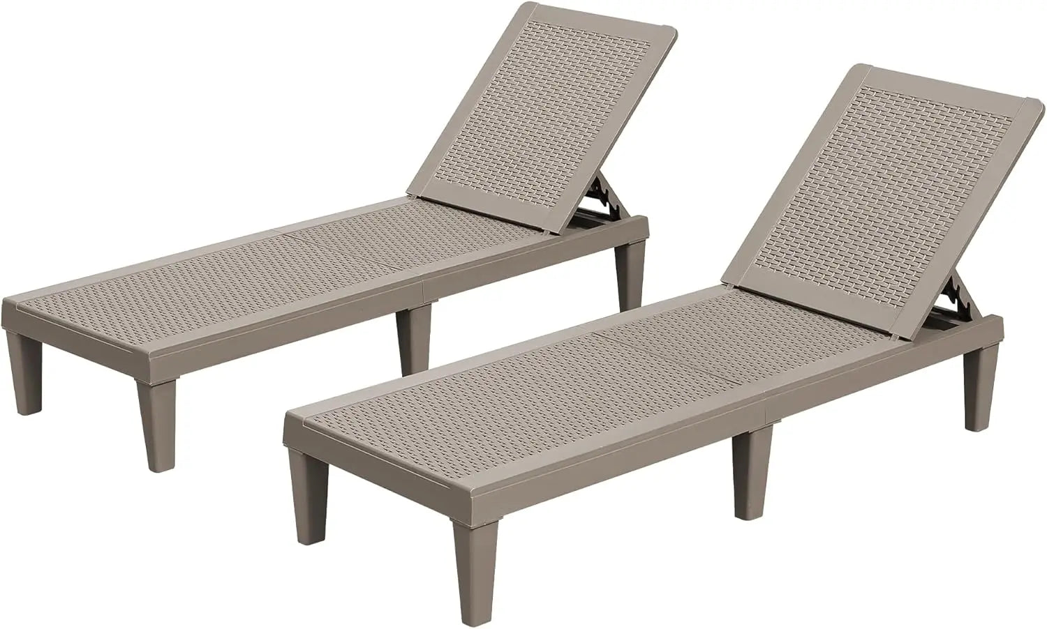 2 Waterproof Patio Chaise Lounge Chairs