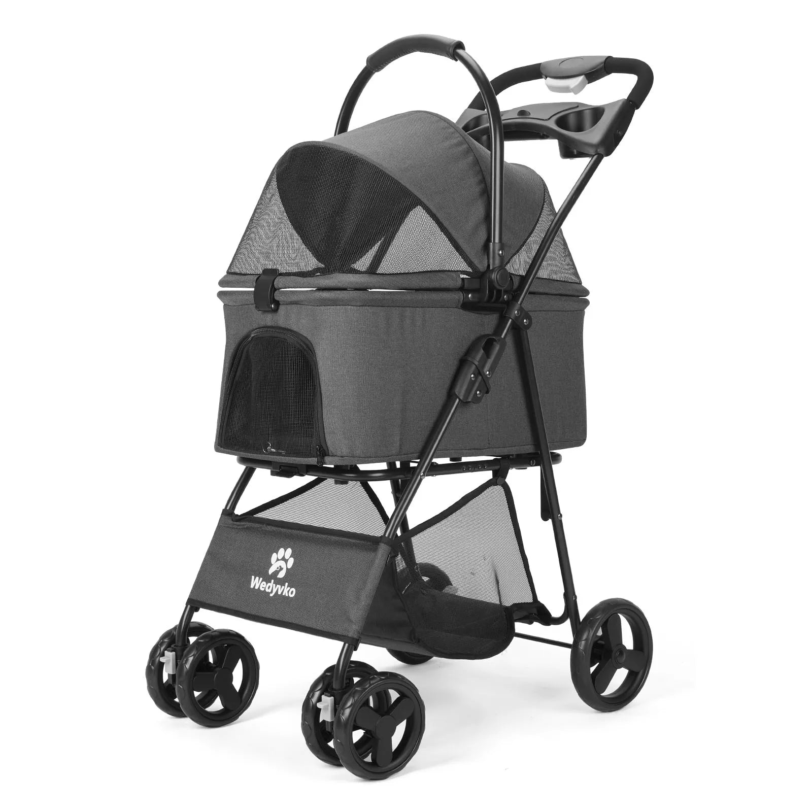 3 in 1 Folding Pet Stroller with Removable Carrier