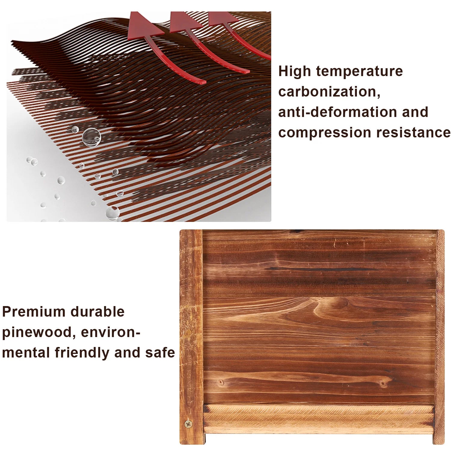 Raised Wooden Indoor/Outdoor Flower/Vegetable/Herb Container