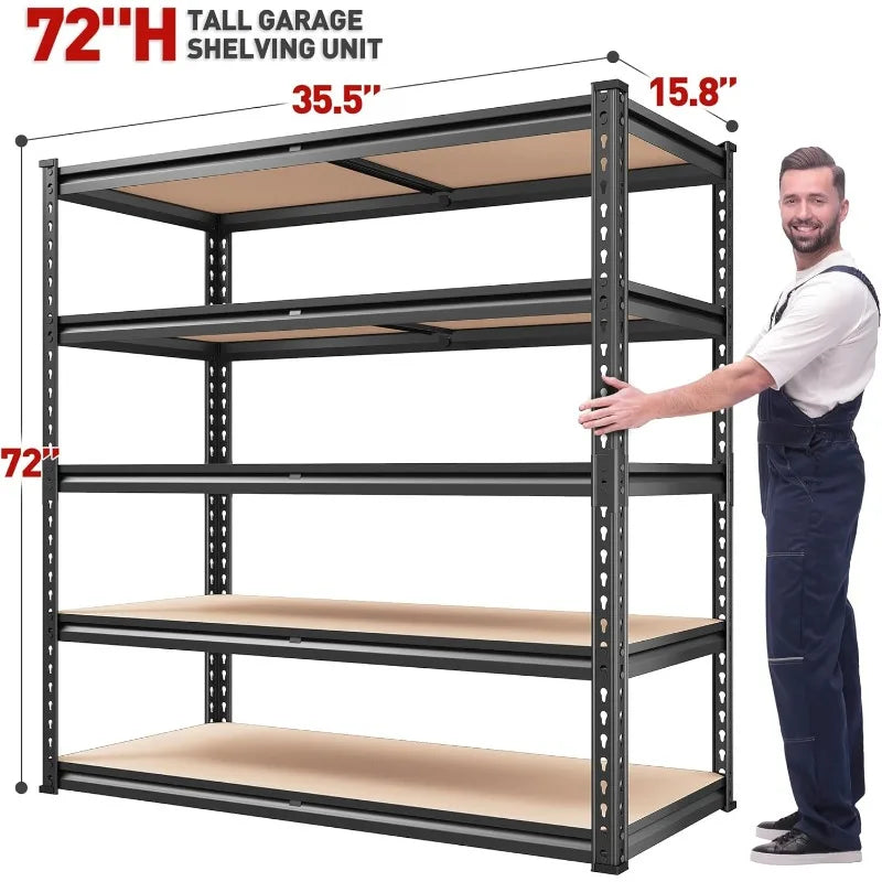 2500 lbs. Adjustable Heavy Duty Garage Shelving