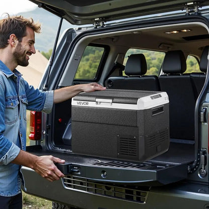 Portable 50L Car Refrigerator, 12/24V DC &amp; 100-240V AC, Adjustable Temp -4℉ to 68℉, Ideal for Outdoors, Camping, Travel, RV